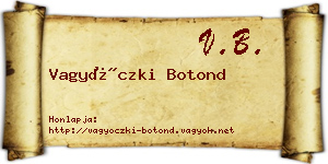 Vagyóczki Botond névjegykártya